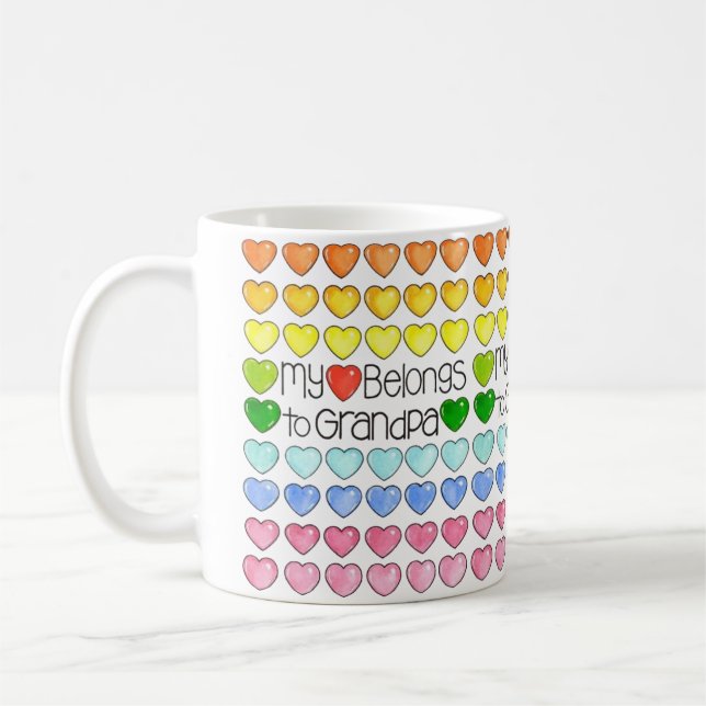 Mon Coeur Appartient À Grand-Père Mug (Gauche)