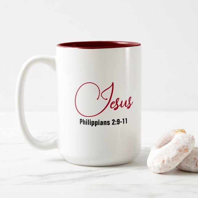 Mon Coeur Appartient À Jésus Mug (Avec donut)