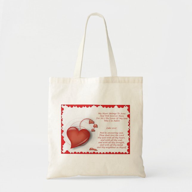 Mon coeur appartient à Jésus, sac (Devant)