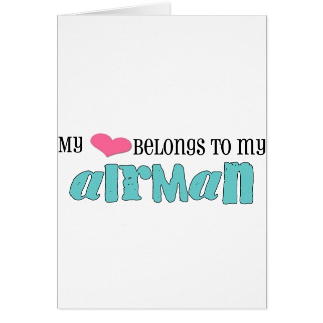 Mon coeur appartient à ma carte d'aviateur (Devant)