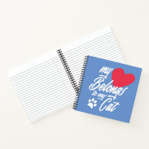 Mon coeur appartient à mon chat Valentine Carnet