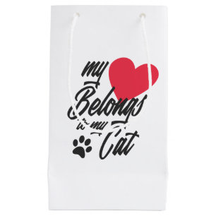 Mon coeur appartient à mon chat Valentine Sac cad
