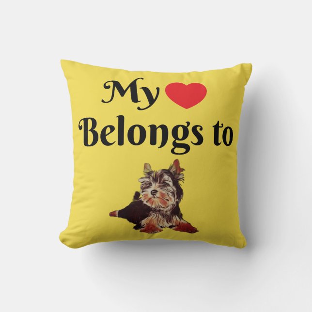 Mon coeur appartient à un coussin de Yorkshire (Recto)