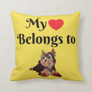 Mon coeur appartient à un coussin de Yorkshire