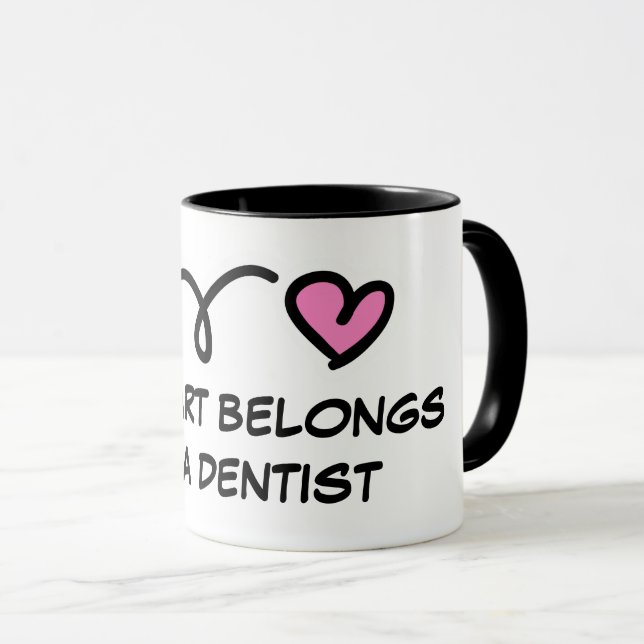 Mon coeur appartient à un dentiste tasse de café r (Devant droit)