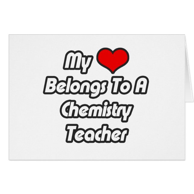 Mon Coeur Appartient À Un Enseignant En Chimie (Devant horizontal)