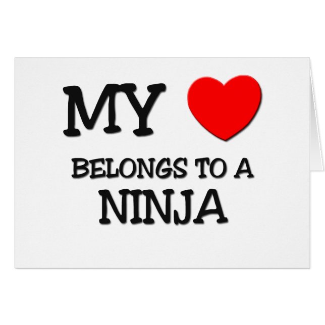 Mon coeur appartient à un NINJA (Devant horizontal)