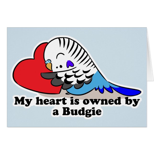 Mon coeur appartient à une perruche bleue (Devant horizontal)