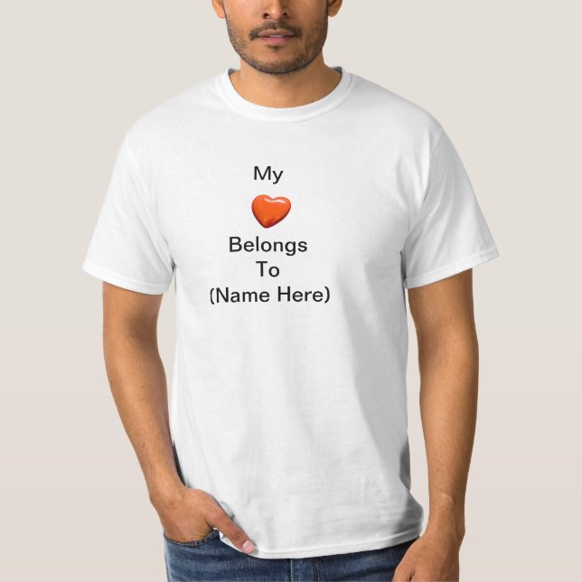 Mon coeur appartient à vous T-shirt (Devant)