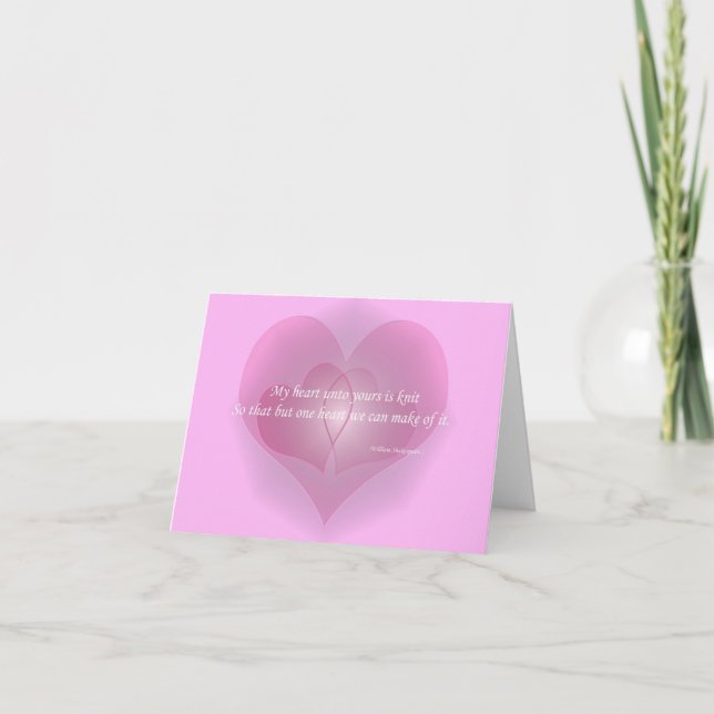 "Mon coeur au vôtre est carte de note de knit" (Devant)