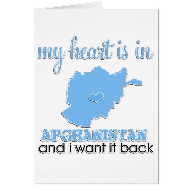 Mon coeur est en Afghanistan (Devant)