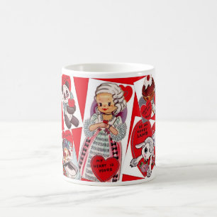 "Mon coeur est le tien" Vintage Valentines Mug