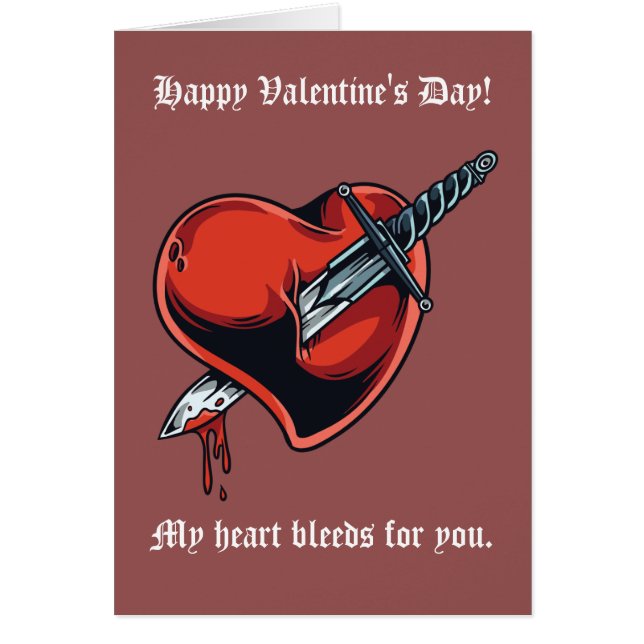 Mon coeur saigne pour vous Heureuse Sainte-Valenti (Devant)