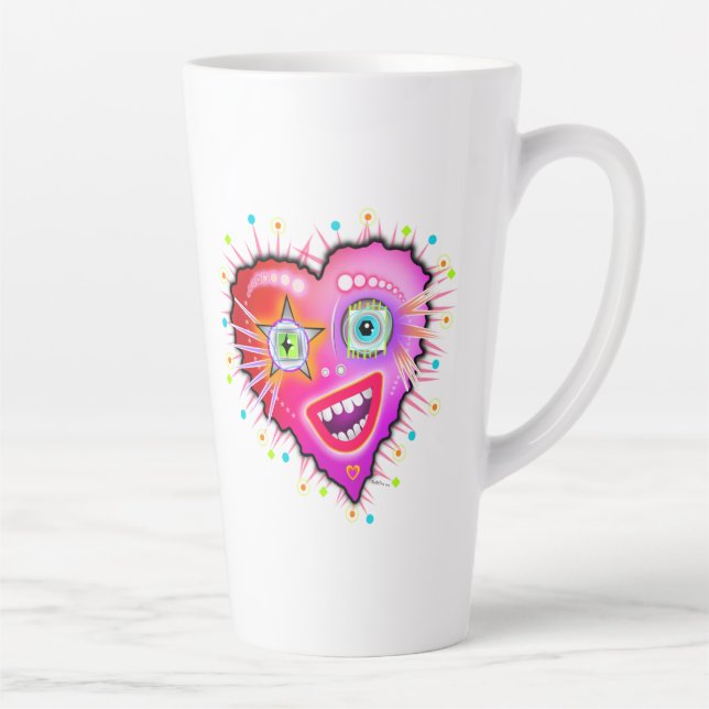 MON COEUR SE DÉCLENCHERA SUR Latte Mug (Droite)