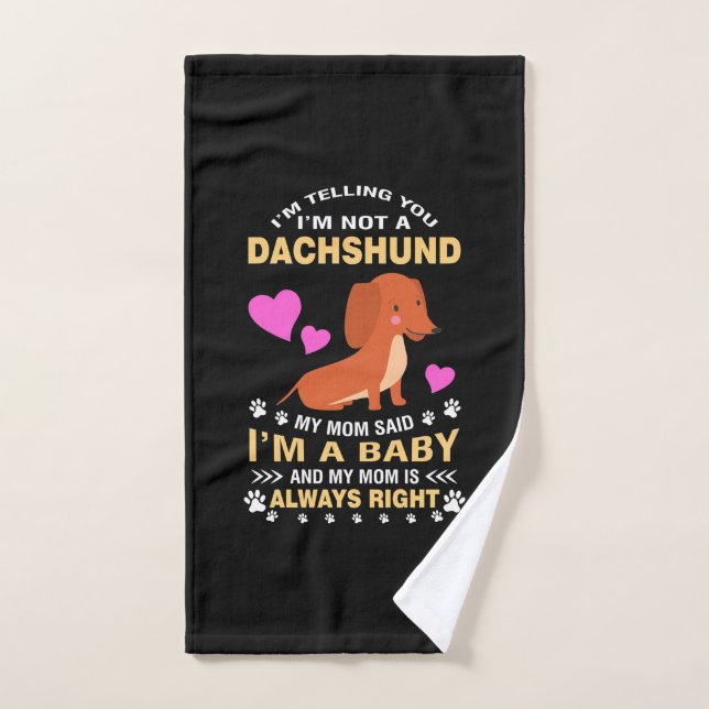 Mon Dachshund Est Mon Bébé (Serviette à main)