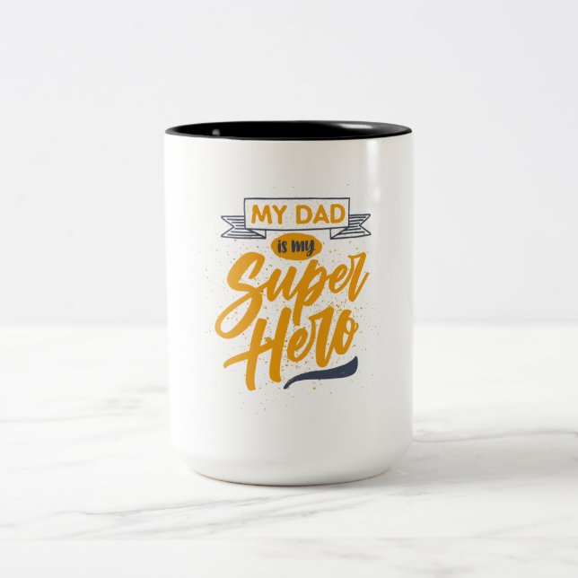 Mon DAD est mon Super Hero Mug _ cadeau parents (Centre)