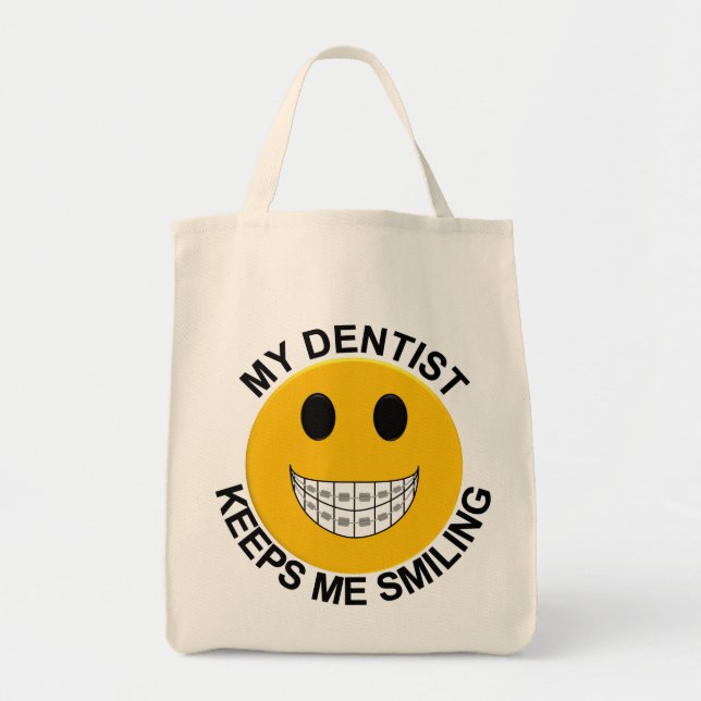 Mon dentiste me garde des visages souriants - Sac  (Devant)