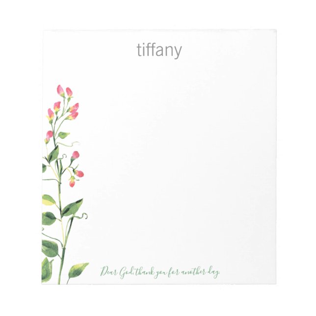 Mon Dieu, merci le Bloc-notes floral (Devant)