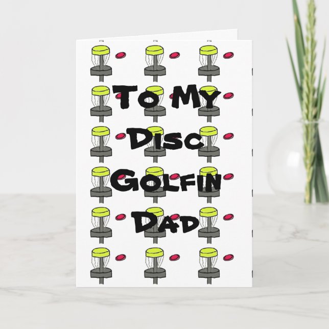 Mon disque golfin papa fête des pères carte de voe (Devant)