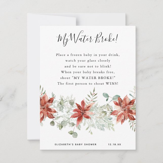 Mon eau a cassé | Jeu Baby shower (Devant)
