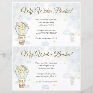 Mon Eau A Cassé ! Jeu baby shower