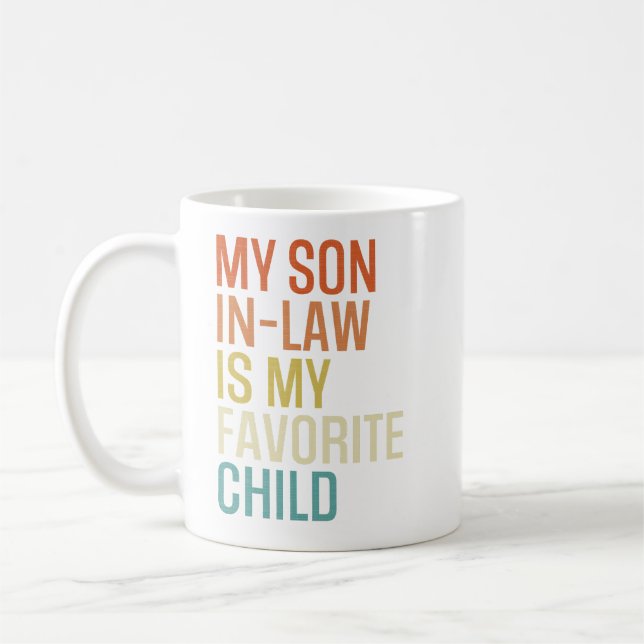 Mon Enfant Préféré Est Mon Fils En Droit Mug (Gauche)
