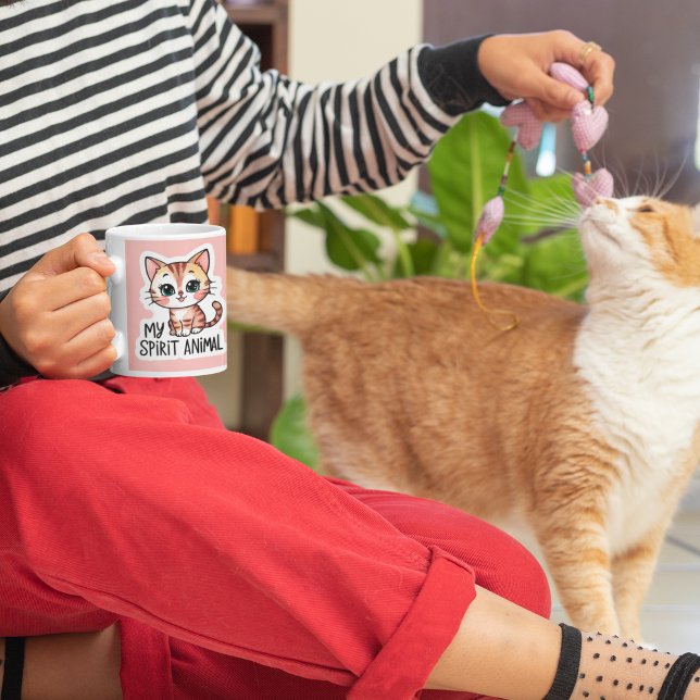 Mon Esprit Animal Chat Mug (This adorable, "My Spirit Animal" cat mug would make the perfect cat lover gift! )