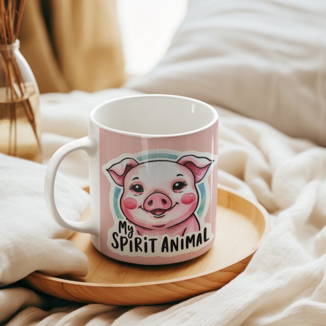 Mon Esprit Animal Cochon Mug (This adorable, "my spirit animal" pig mug would make a great gift for someone special! )