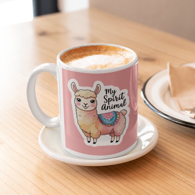 Mon Esprit Animal Llama Mug (This adorable, "my spirit animal" llama mug would make a great gift for someone special! )