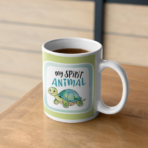 Mon esprit Mug de tortue animale
