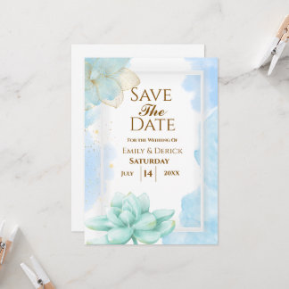 Mon Faire-part de mariage d'amour bleu