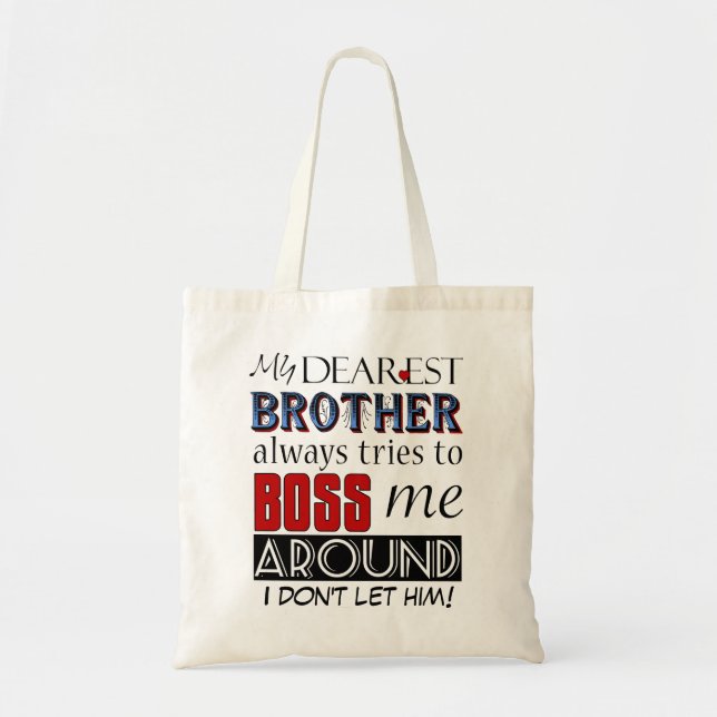 Mon frère essaye de me parer de sac fourre-tout su (Devant)