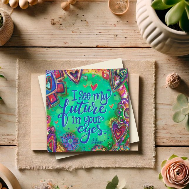 Mon futur Citation Jolie Valentine Floral Amusant (Créateur téléchargé)