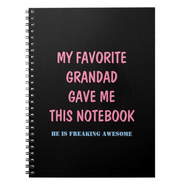 MON GRAND-PÈRE PRÉFÉRÉ M'A DONNÉ CE CAHIER (Devant)