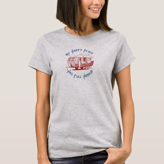 Mon Happy Place A Un T-Shirt Complet Hook-ups (Devant)