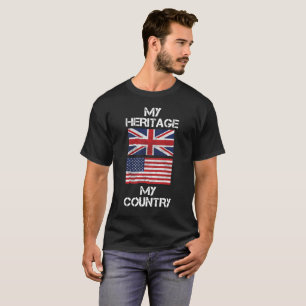 Mon héritage mon T-shirt américain britannique d