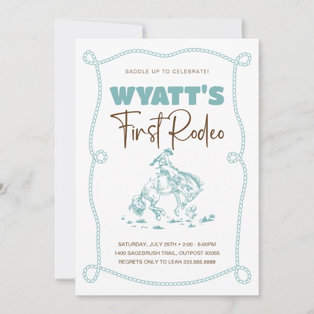 Mon Invitation d'anniversaire pour Mon Premier Rod (Devant)