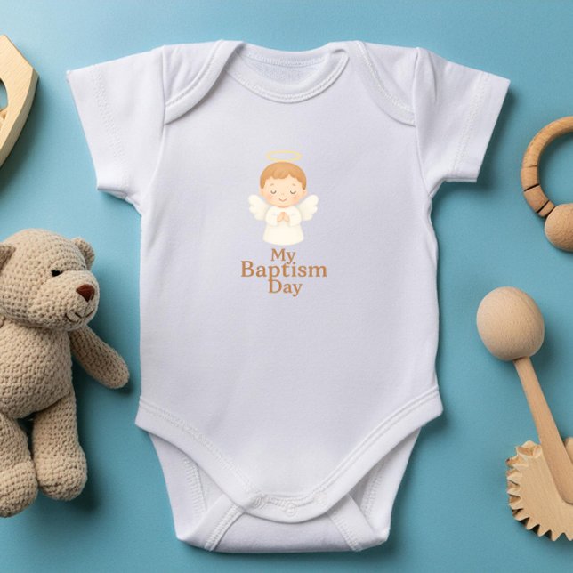 Mon jour de baptême | Body pour bébé ange mignon - (Créateur téléchargé)