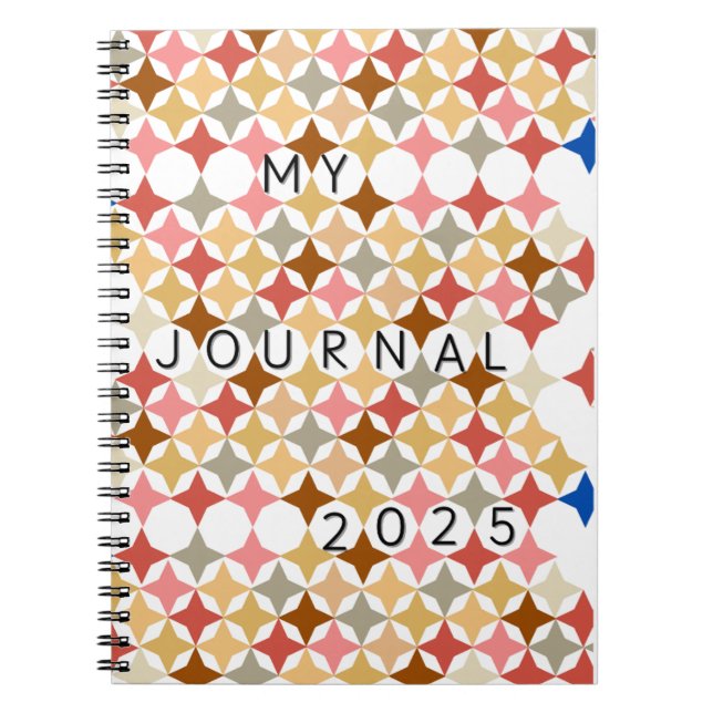 MON JOURNAL 2025 journal avec des formes graphique (Devant)