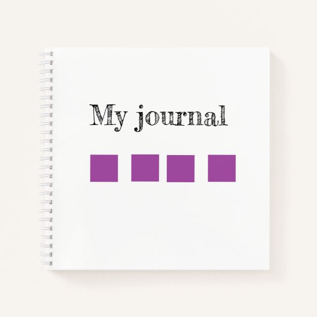 Mon journal blocs violets en bloc-notes en spirale (Devant)