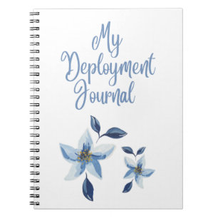 Mon Journal De Déploiement Avec Fleurs Bleues