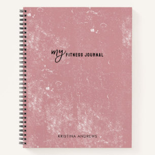 Mon Journal De Fitness Nom Personnalisé Rose Vierg