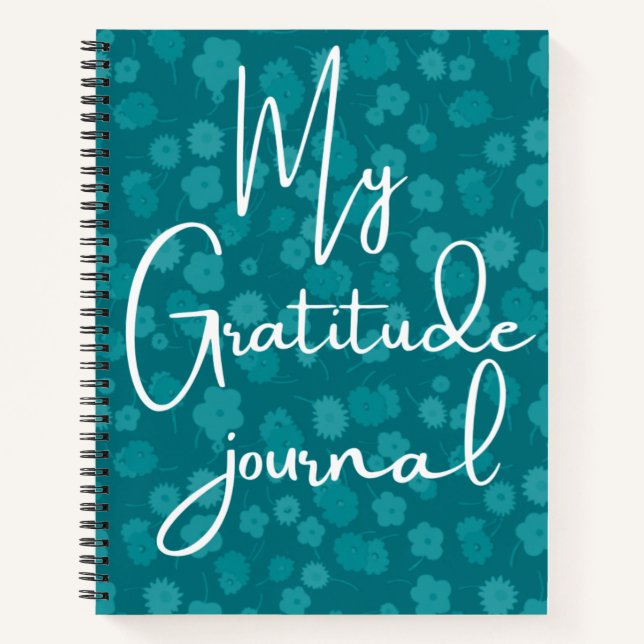 Mon Journal de Gratitude Cahier à Texture de Fleur (Devant)