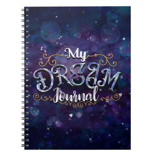 Mon Journal de Rêves Cœurs Indigo Violet  & Étoile (Devant)