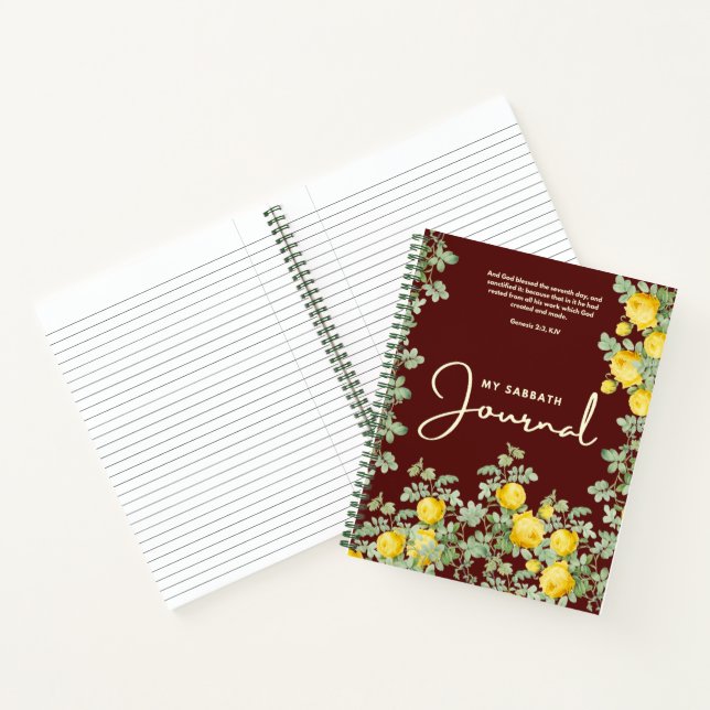 Mon Journal du Sabbat | Dessin de Floral et Écritu (Intérieur)