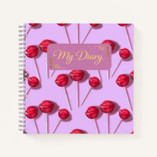 Mon journal intime motif sucette rose mignon