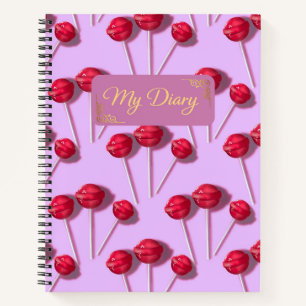 Mon journal intime motif sucette rose mignon