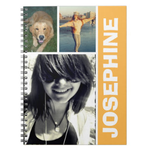 Mon journal orange de collage de photo de choses