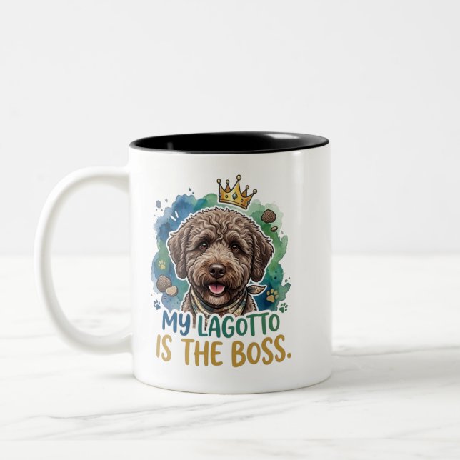 Mon Lagotto est le patron Mug à café drôle pour ch (Gauche)