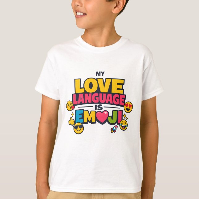 Mon langage de l'amour est un T-shirt pour garçons (Devant)